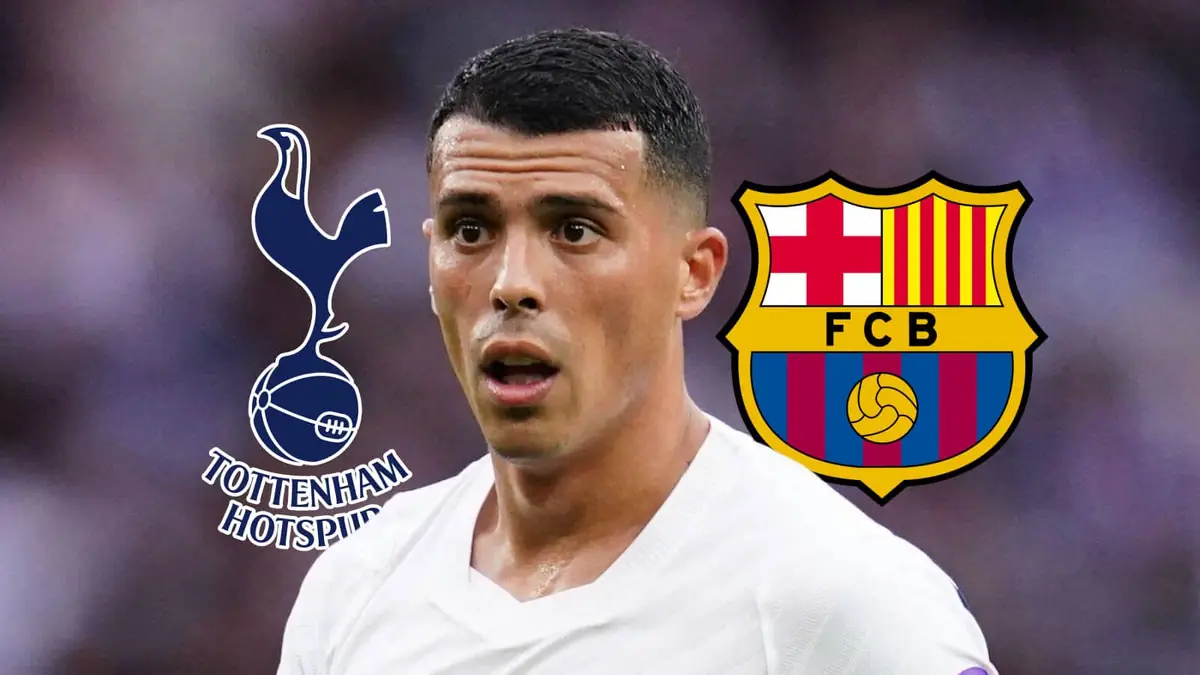 Pedro Porro reacts after learning Barcelona want to sign him from Tottenham in January